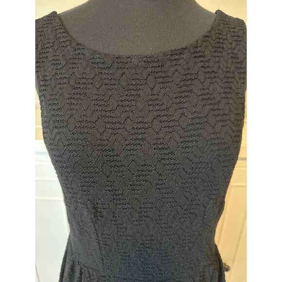 Free People Black Poppy Textured Mini Dress Sleeveless Size L Boho Summer Goth - Picture 2 of 13